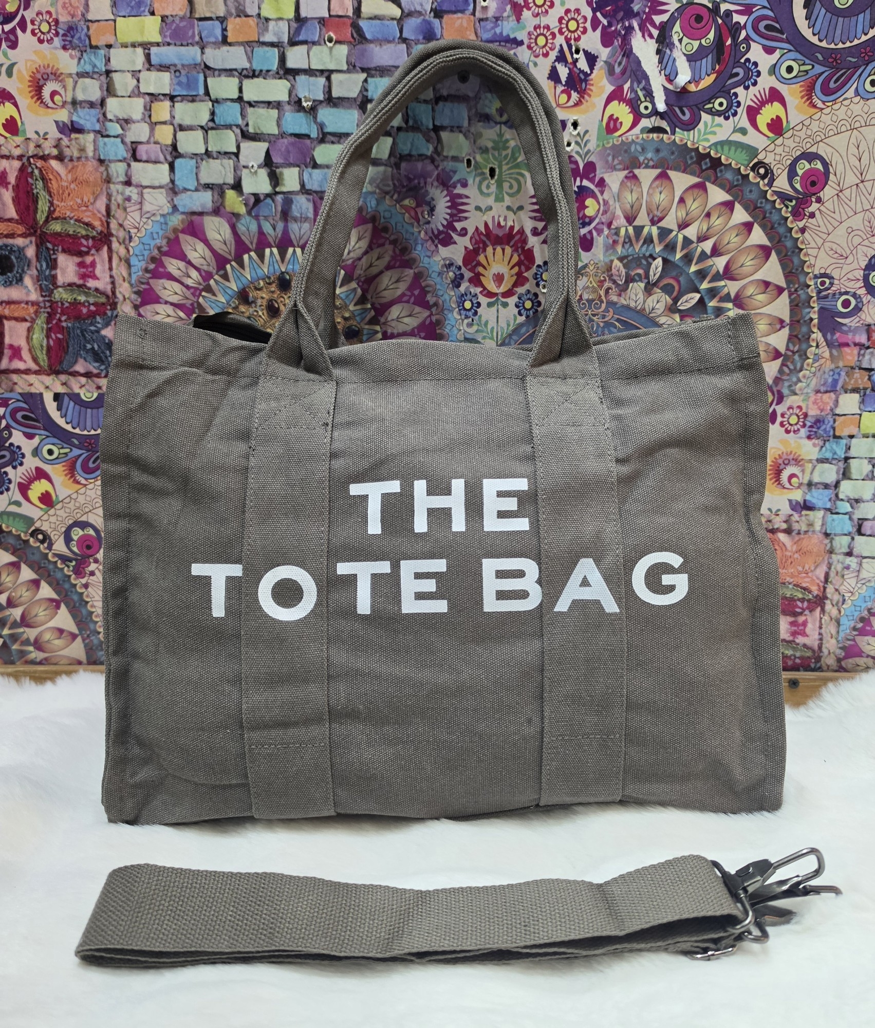 Nuevo Ingreso de Cartera Grande de Tela Lienzo Pesado
trae la Tira Larga - Imagen 1