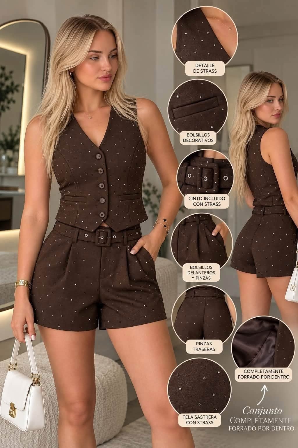 Conjunto Amara Strass Importado (leer Descripción) - Imagen 2