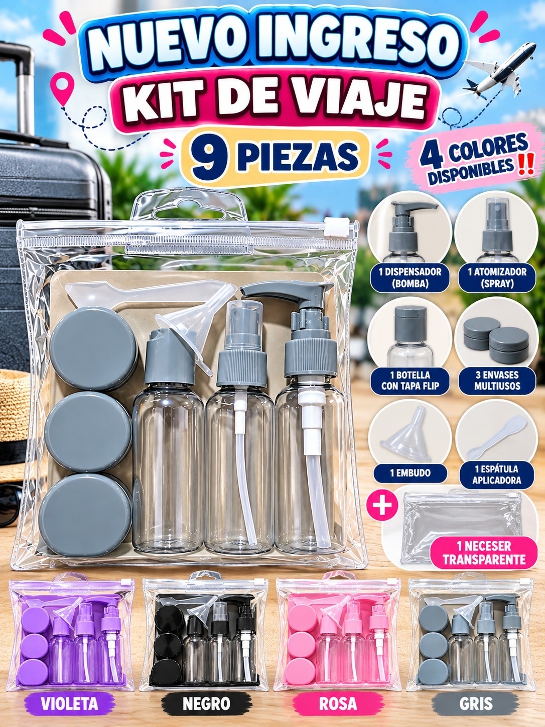 Kit de Viaje 9 Piezas - Imagen 1