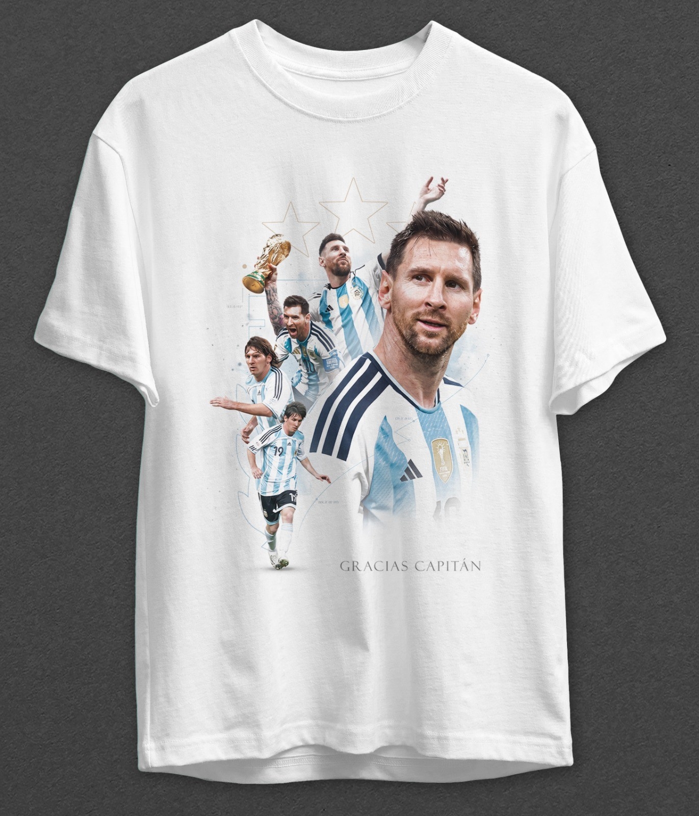 Remeras Messi Leyenda Algodon Peinado Estampado - Imagen 3