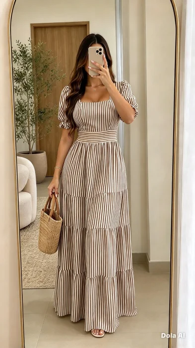 Vestido Rayado Importado