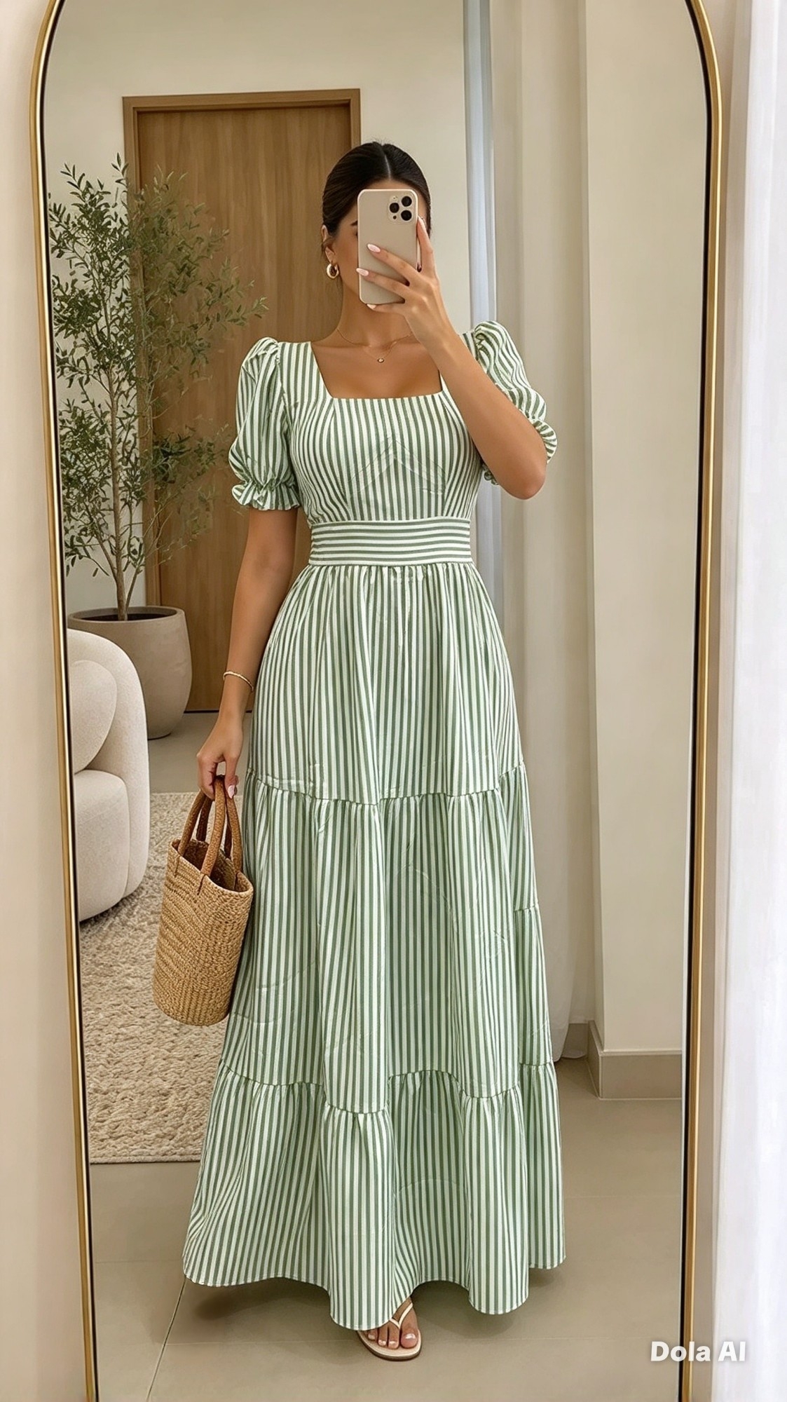 Vestido Rayado Importado - Imagen 2