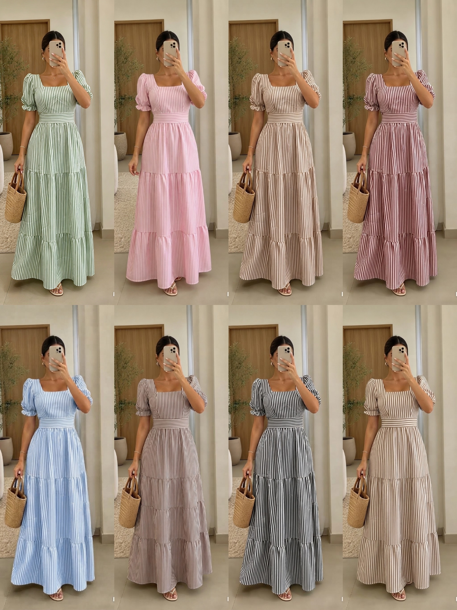 Vestido Rayado Importado - Imagen 3