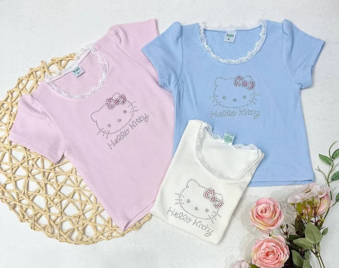 Remera Niña con Strass Delicada