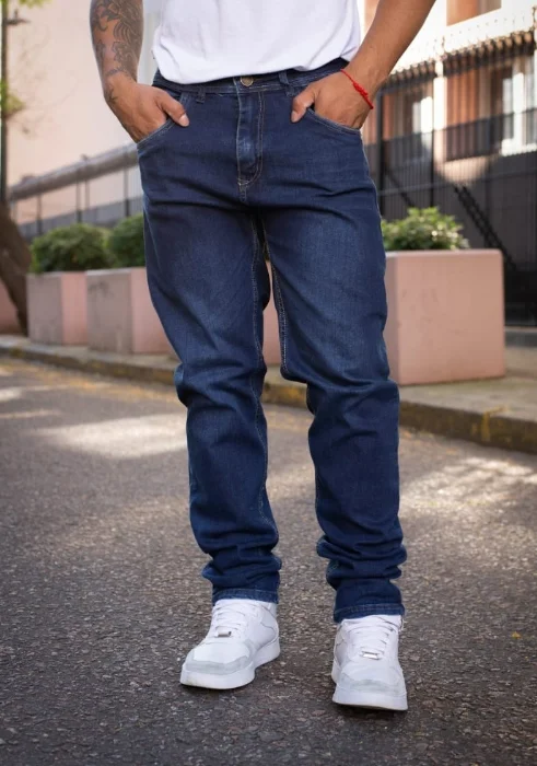Pantalón Jeans Corte Clasico Elastizado