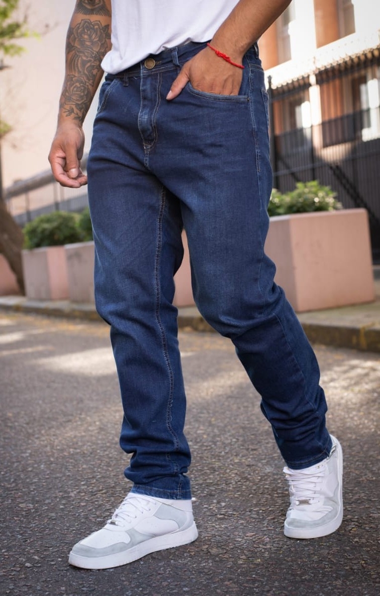Pantalón Jeans Corte Clasico Elastizado - Imagen 2