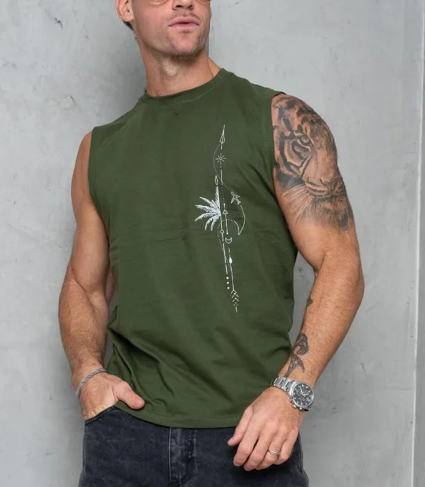 Musculosas Manga Cero Algodón Peinado Premium