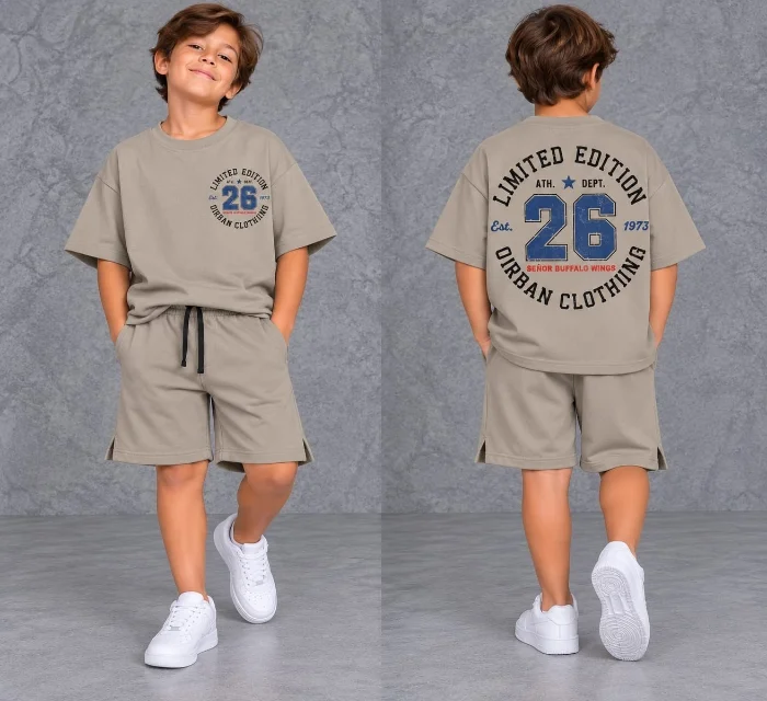 Conjuntos Niños  Remeras Over Short  (jersey  24/1  Rudtico Algodón Peinado)