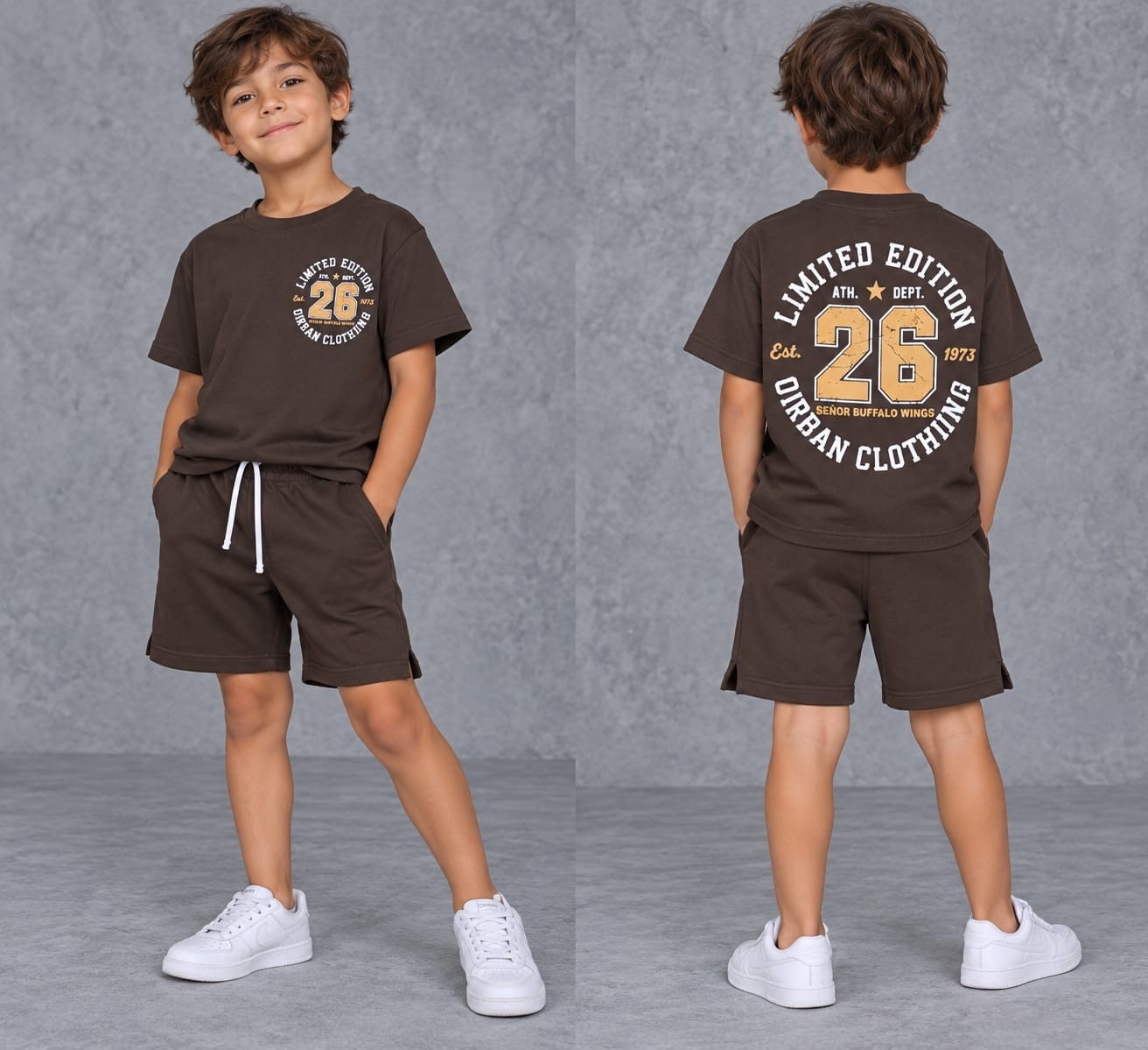 Conjuntos Niños Remeras Over Short (jersey 24/1 Rudtico Algodón Peinado) - Imagen 3
