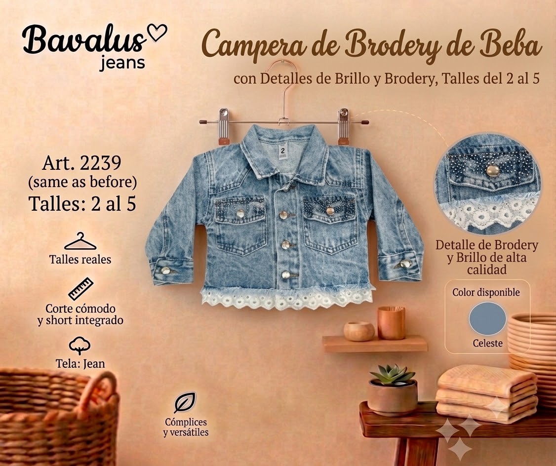 Campera Bebe Brodery - Imagen 2