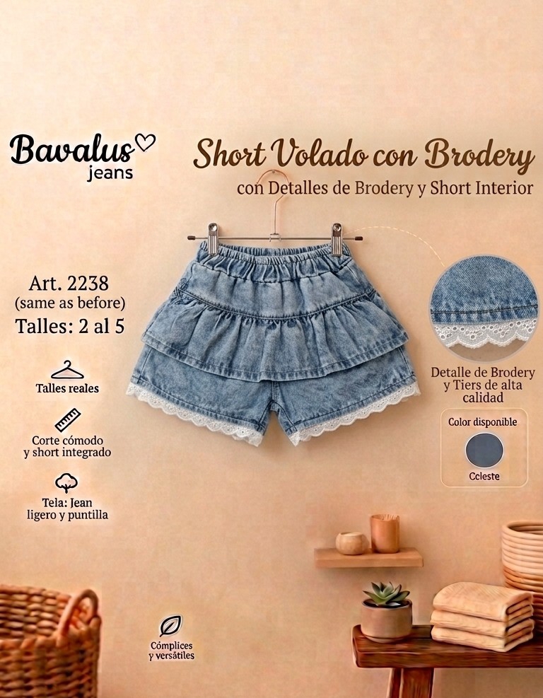 Short Brodery Volado - Imagen 2