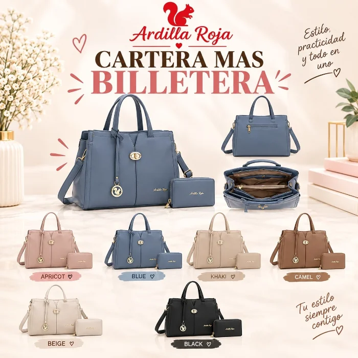 Cartera mas Billetera Ardilla Roja