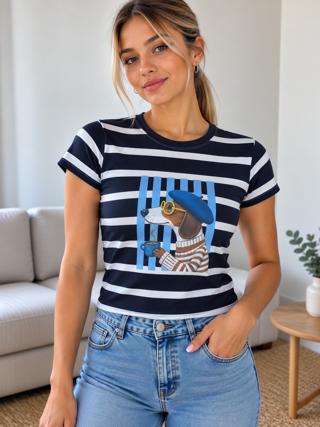 Remeras de Morley Rayado con Estampado - Imagen 2