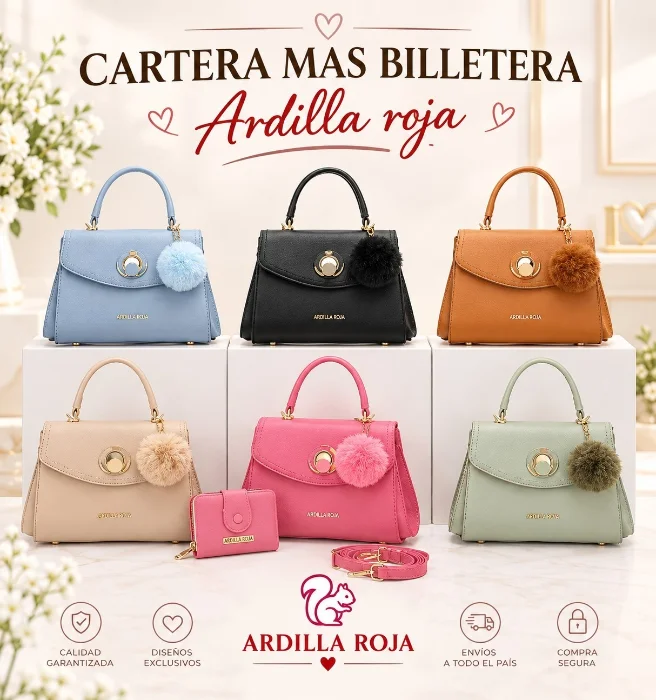 Cartera mas Billetera Ardilla Roja