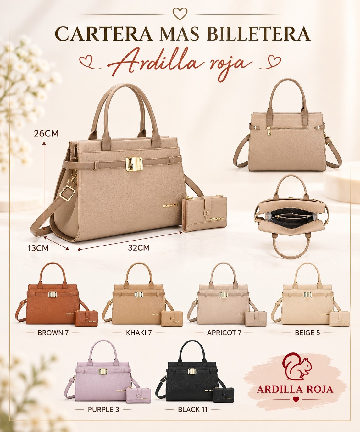 Cartera Estilo Tote mas Billetera - Imagen 3
