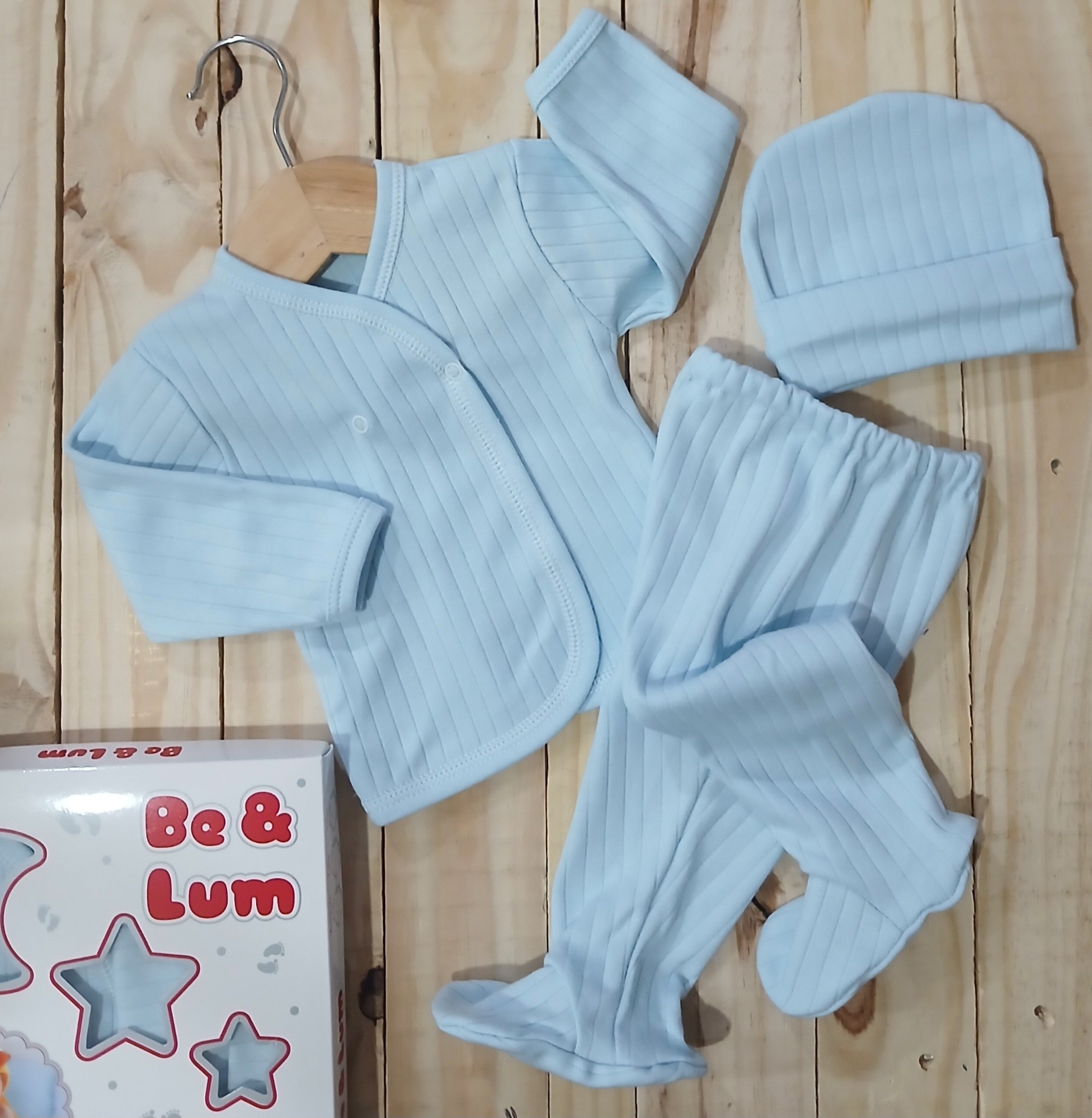 Ajuar  3 Piezas Cajita Canelado M/l - Imagen 2