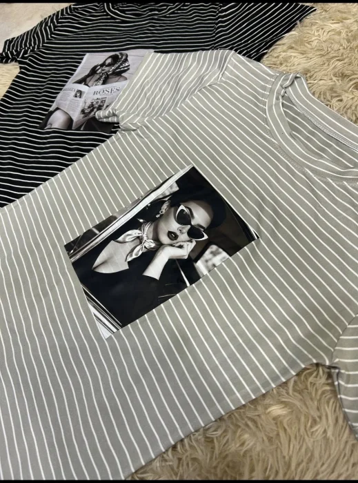 Remera Rayas Talle Unico Modal Sof