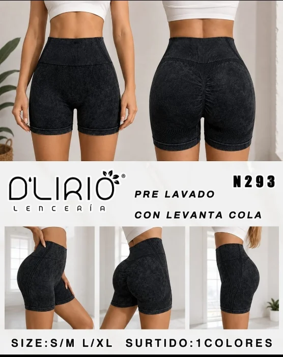 Shorts Prelavado Negro