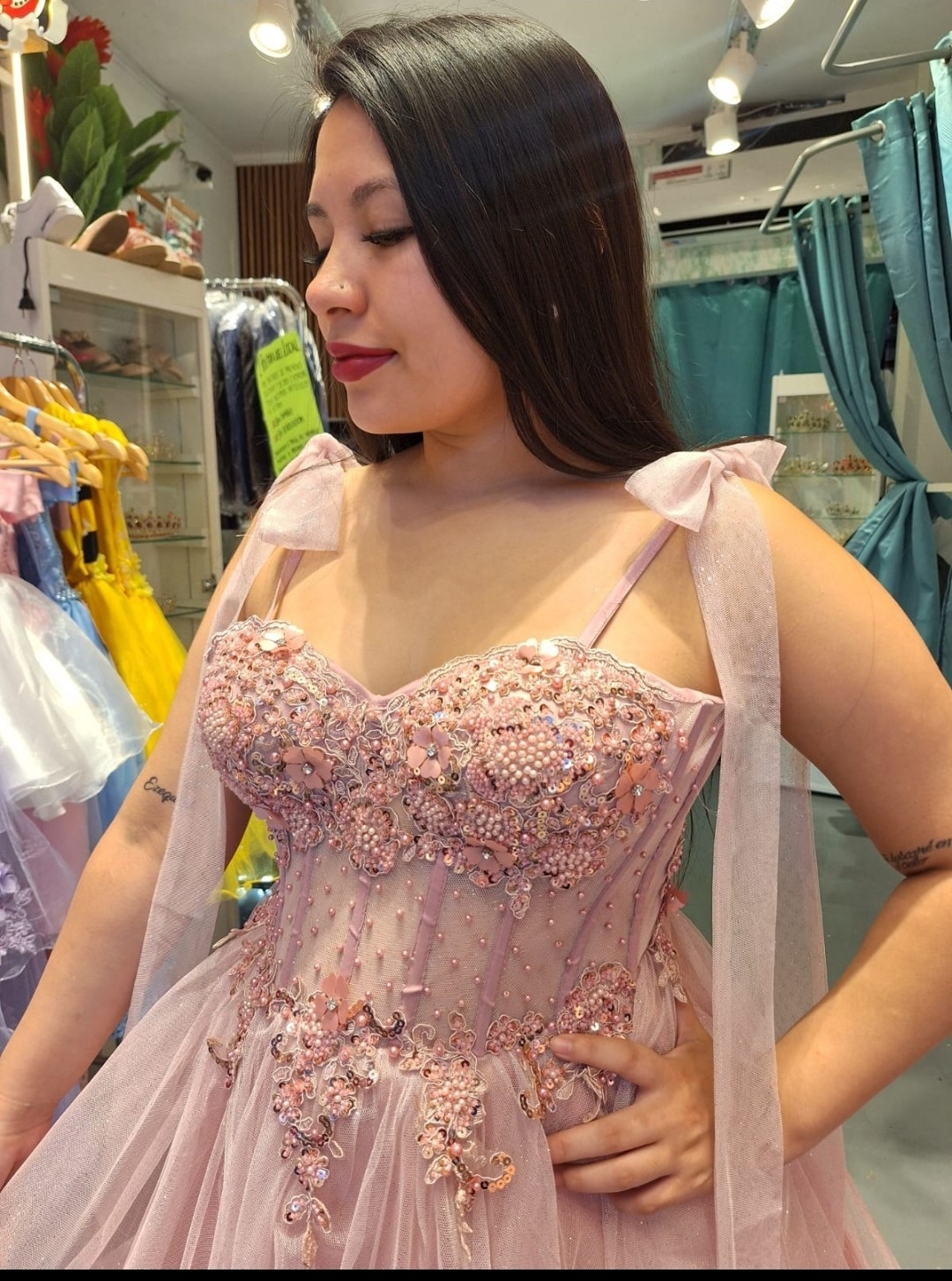 Vestido de 15 Años Importado Modelo Mariela - Imagen 3