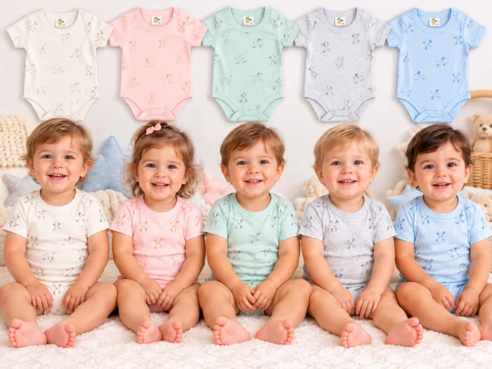 Body Manga Corta Estampado Soft Naranjo T.(5 y 6) Art.2521e Superoferta
