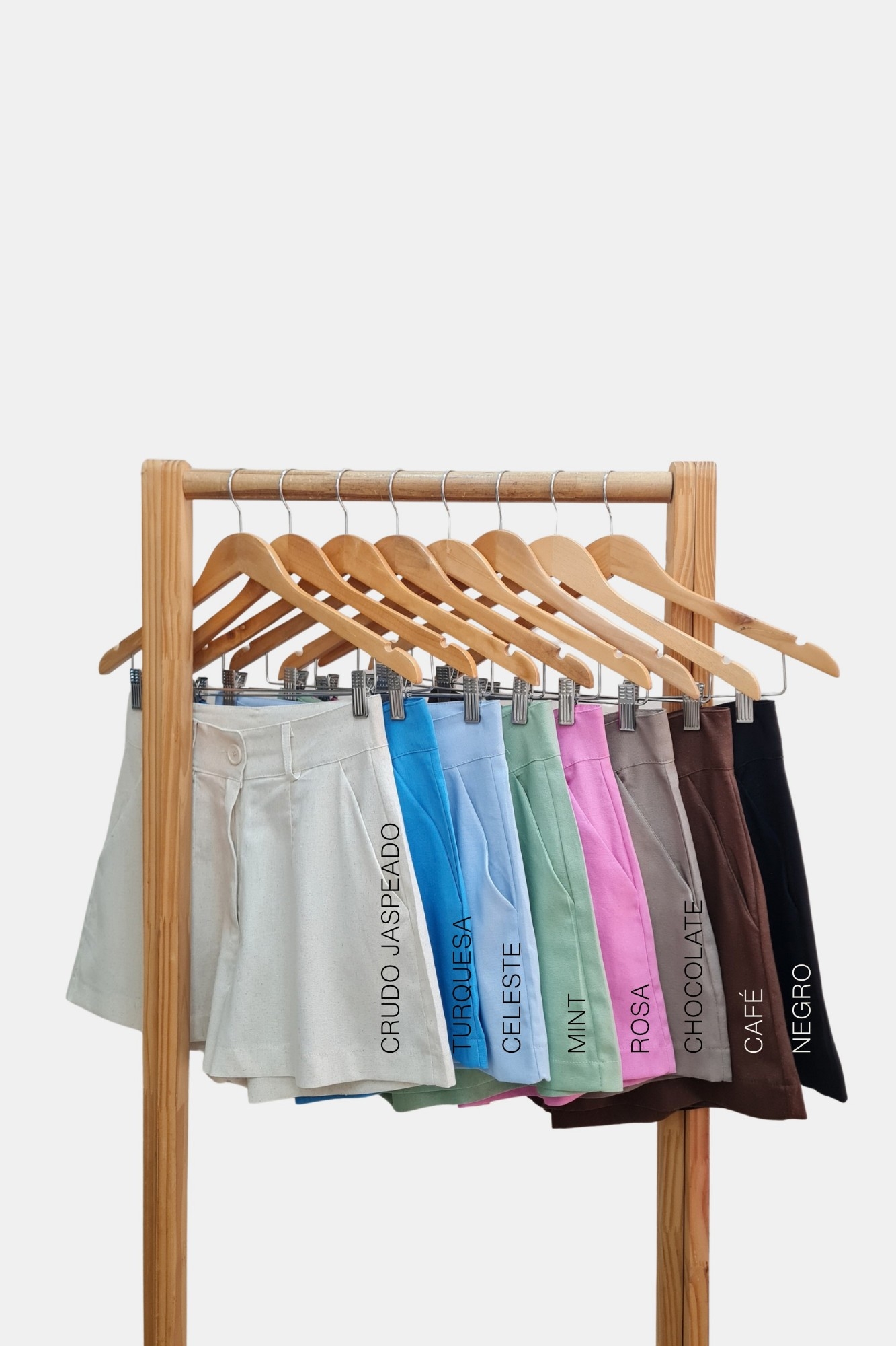 Short de Lino Sastrero Evasé con Pinzas y Bolsillos - Imagen 2