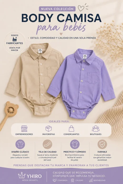 Camisa Body -bebé-