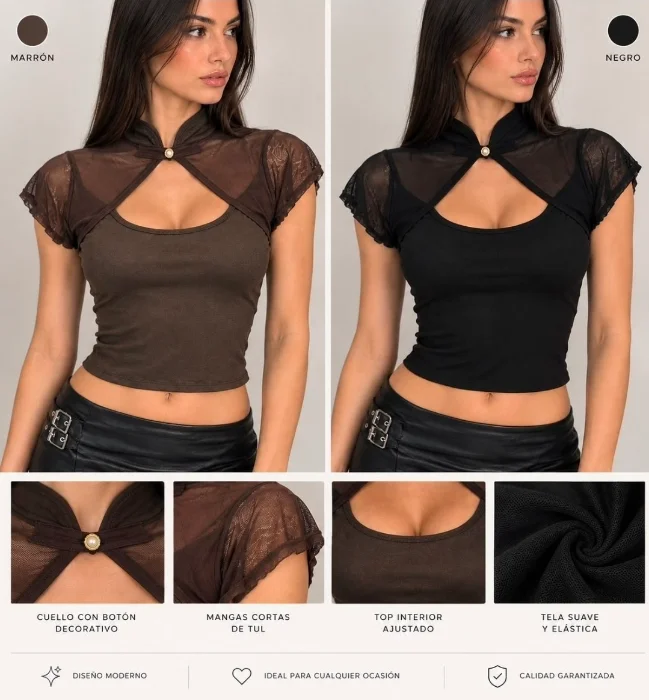 Tops Tull Encaje