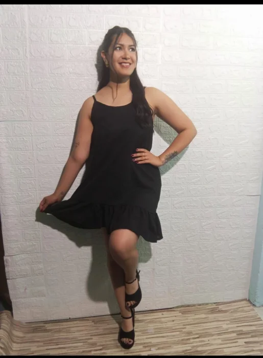Vestido con Volado Poplim