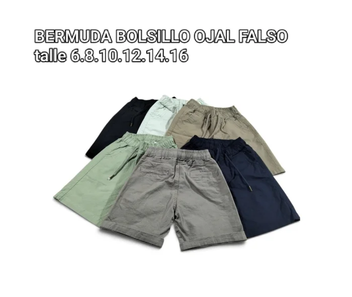Bermuda Jogger Bolsillo Ojal