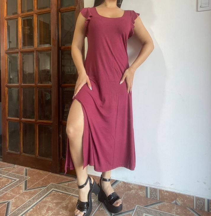 Vestido con Volado Morley Viscosa - Imagen 2