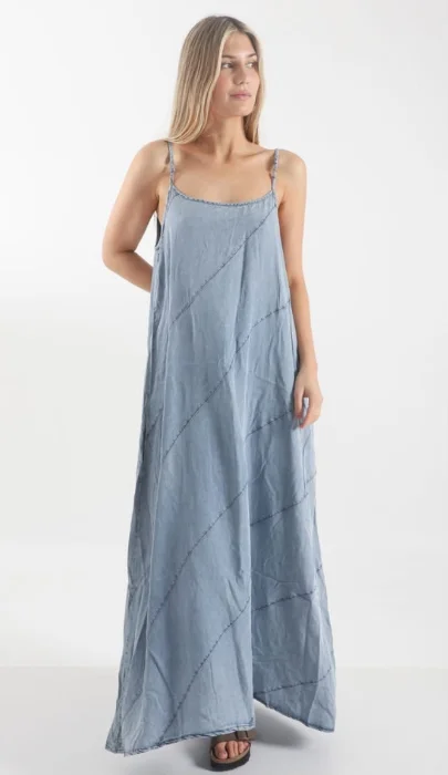 Vestido Jean con Recortes Importado
