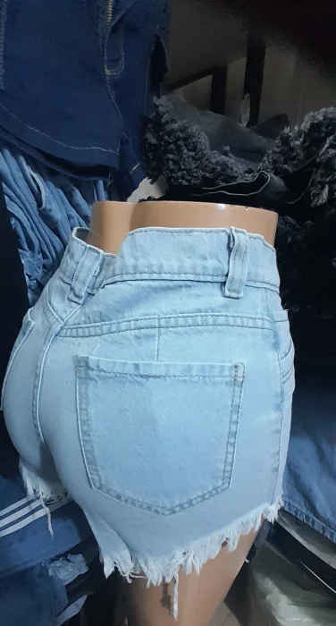 Shorts Pollera Celestevrígido Tiro Intermedio Deflecado