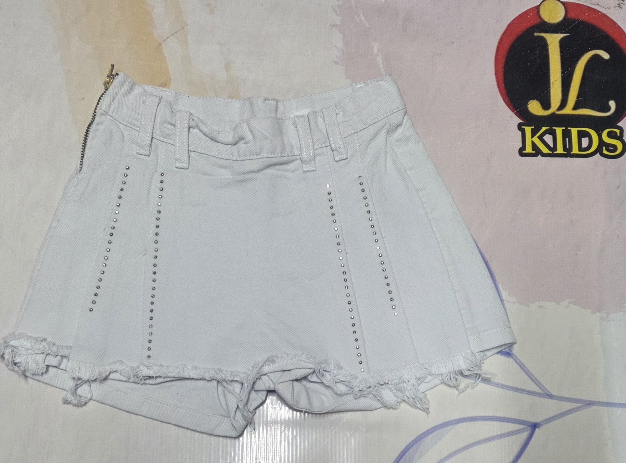 Short Pollera Jeans Blanca Nena - Imagen 2