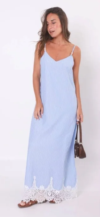 Vestido con Encaje Importado