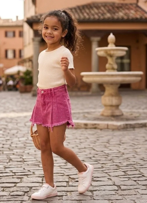 Short Pollera Rosa Nena