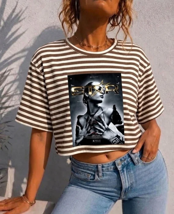 Remera Rayada de Morley con Estampa