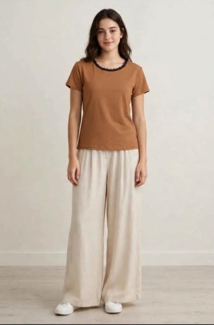 Remera con Puntilla de Algodón Ribb - Imagen 2