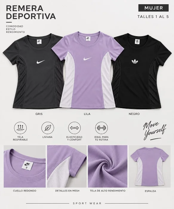 Remeras Lycra de Mujer