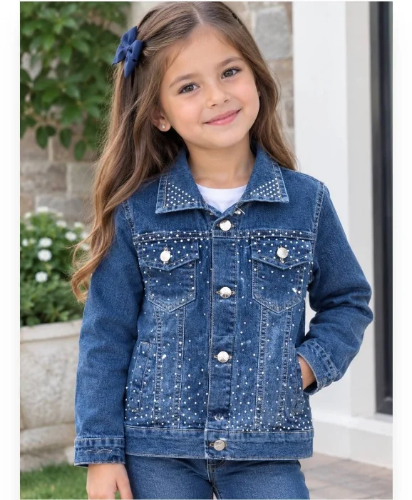 Camperas Jeans Clásicas con Brillos de Nenas