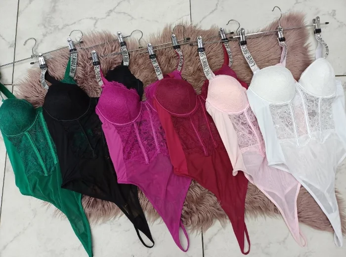 Body Encaje & Tiras con Strass _ Importado