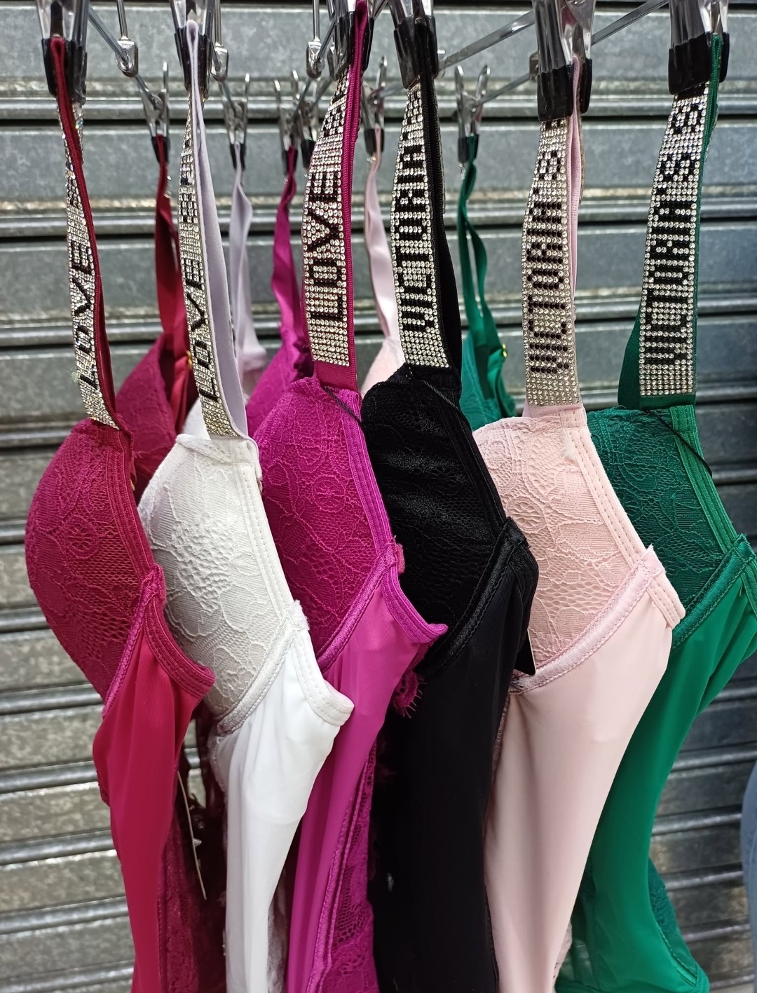 Body Encaje & Tiras con Strass _ Importado - Imagen 2