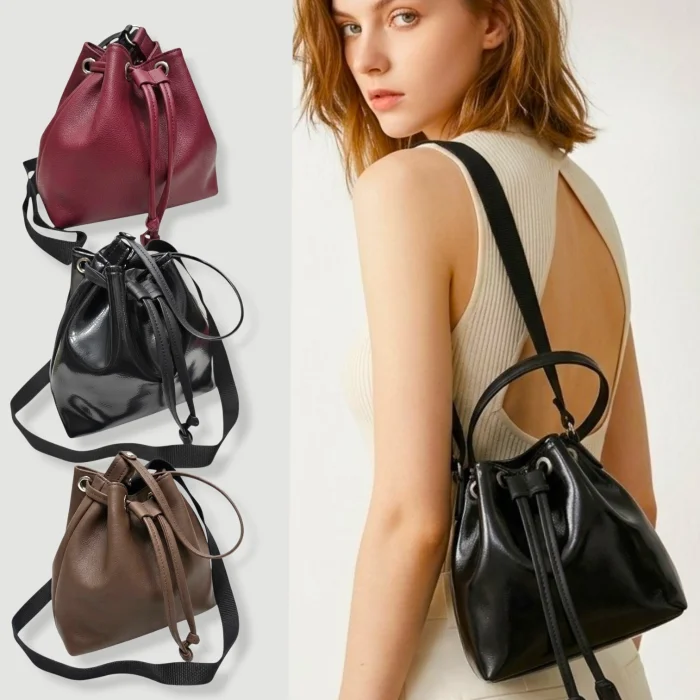 Cartera Mini Bucket Bag Marinero, Mide 20cm X 19cm X 10cm Aprox, Marroquineria
