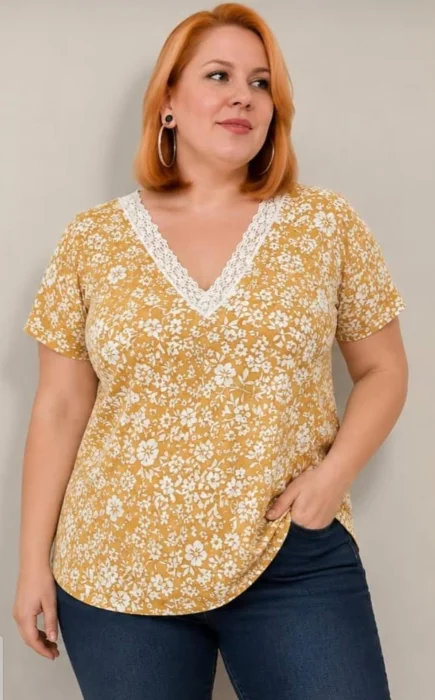 Remera con Puntilla