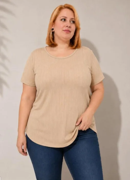 Remera Basica en Punto Ratier