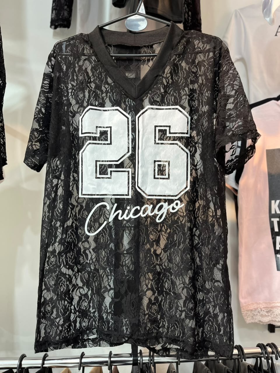 Remeron de Encaje Cuello V Oversize 22 Chicago - Imagen 2