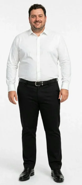 Pantalon Corte Chino Gabardina Negro