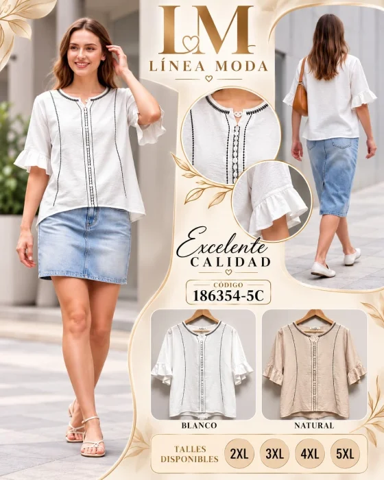 Blusa de Lino Bordado186354