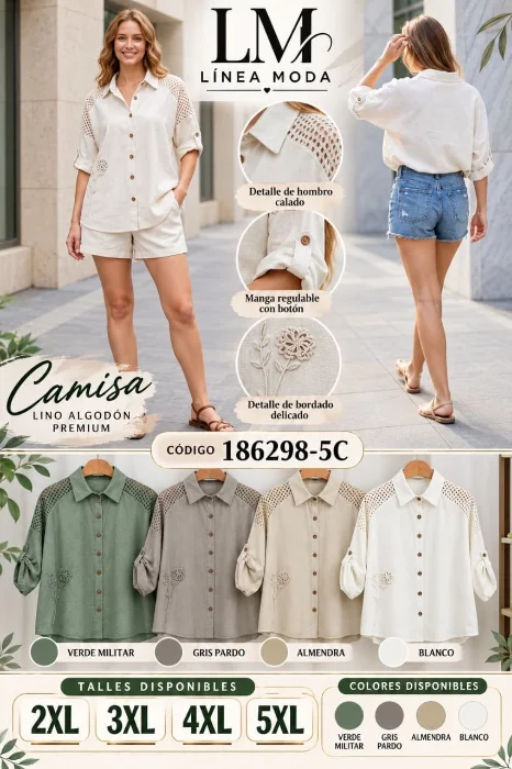 Camisa Estilo Italiano Talle Especial.186298