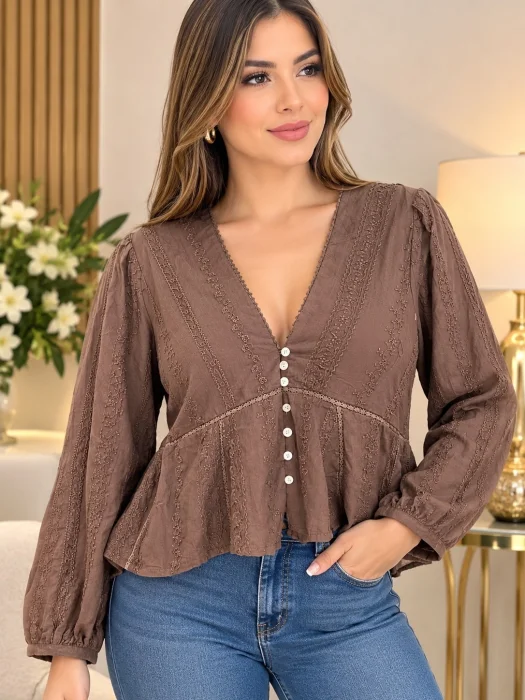 Camisa Larga Broderi