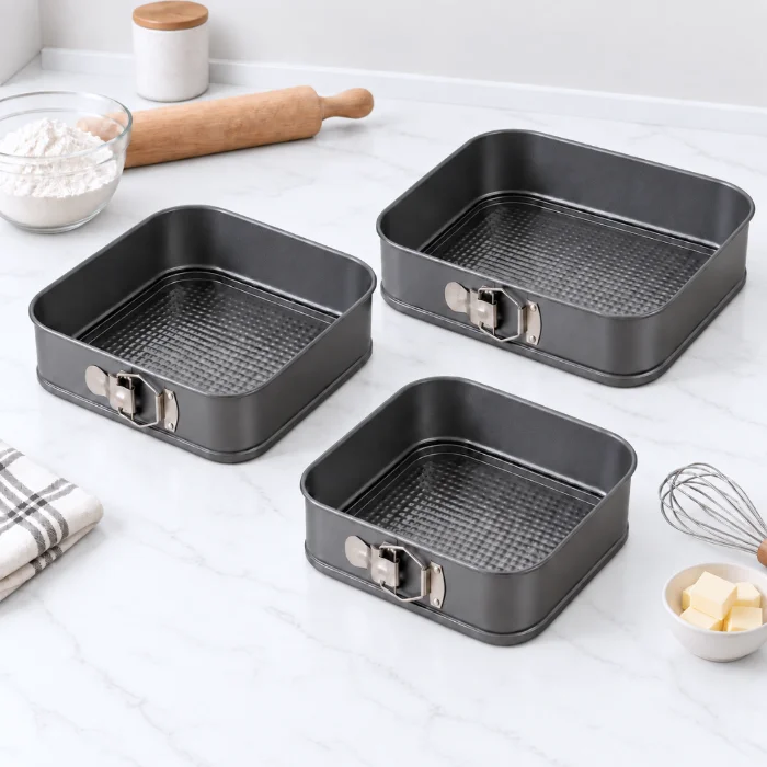 Set X3 Moldes Cuadrados Teflon para Hornear - Cod: Sbk-us445c